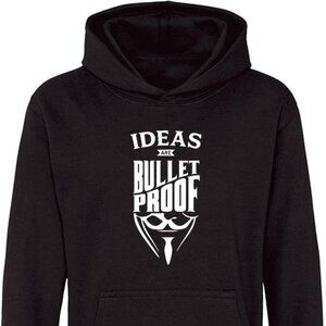 New Ideas Are Bulletproof Black Hoodie Fleece Sweatshirt